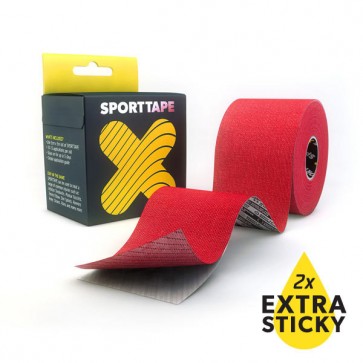 Banda Kinesiologica Extra Lipicioasa SPORTTAPE 5cmx5m - Rosu