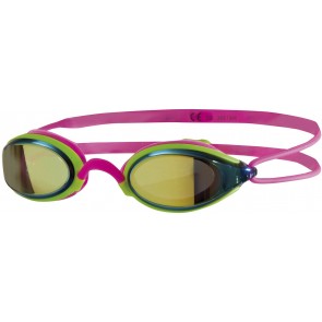 Fusion Air Gold Mirror Swimming Goggles - Pink
